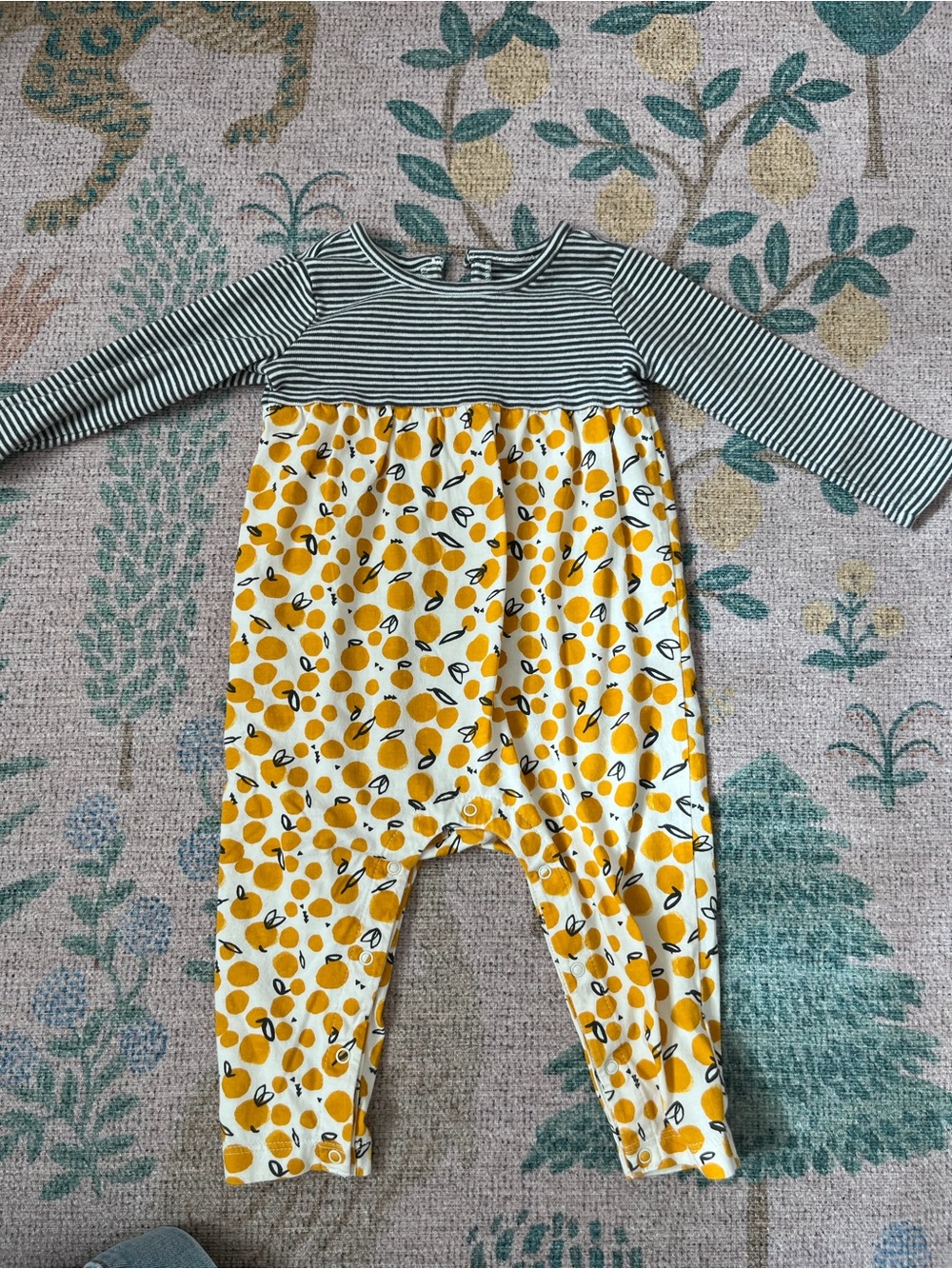 Tea Collection Black & White Striped Baby romper